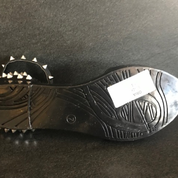 BCBGeneration Black Studded Jelly Sandal Size 7 - Picture 7 of 7